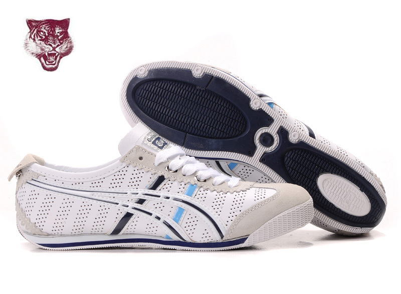 New Arrived Asics Tiger Mini Cooper Shoes White Blue Red