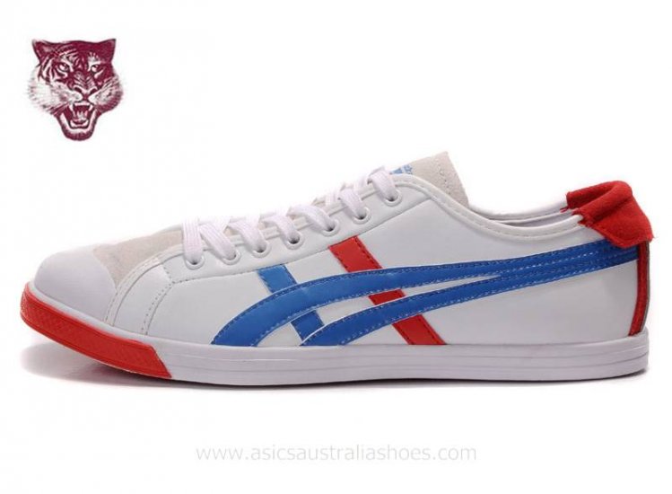Asics Coolidge Lo White Blue Red mens Shoes