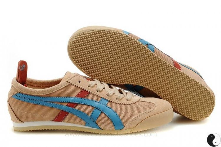 Onitsuka Tiger Mexico 66 Brown Blue Red Shoes