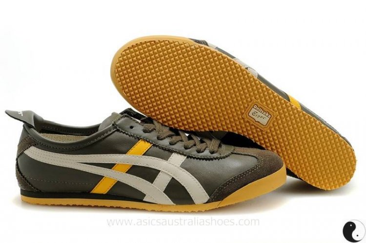 Onitsuka Tiger Mexico 66 Olive Beige Yellow Shoes