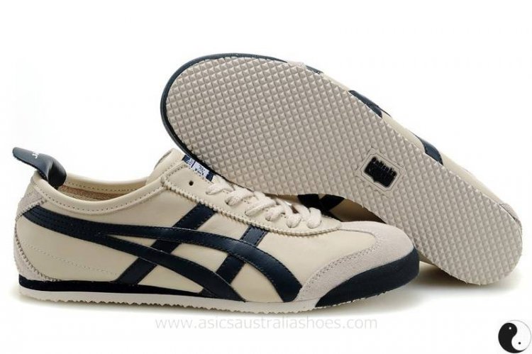 Onitsuka Tiger Mexico 66 Beige Dark Blue Shoes