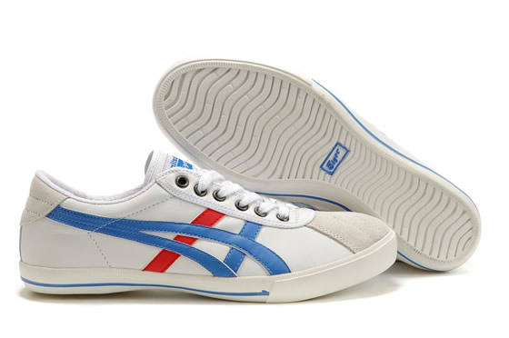 Asics Rotation 77 Shoes White Blue Red