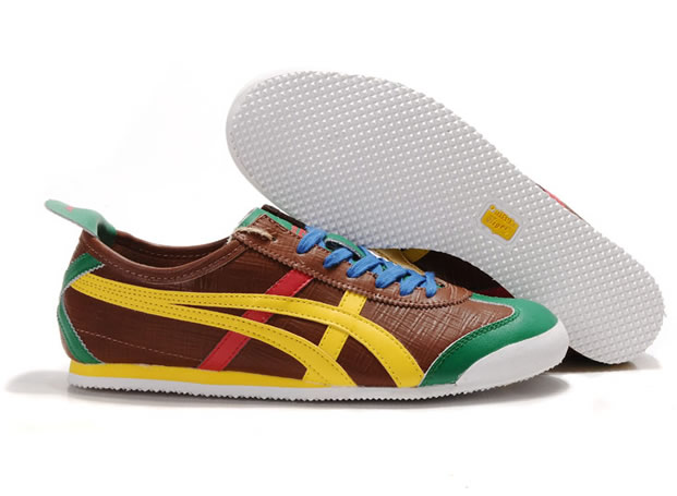 Asics Tiger Mexico 66 Lauta Shoes Brown Yellow Red Gree