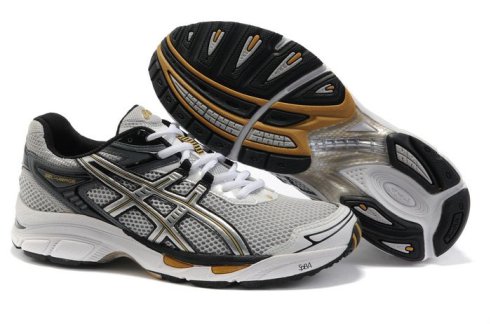 Asics Gel Virage 4 Running Shoes White Silver Yellow For Mens