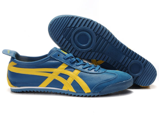 Asics Onitsuka Tiger Mexico 66 Deluxe Yellow Blue Ocean Shoes