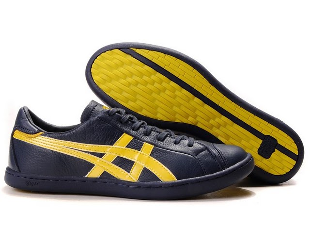 Asics Onitsuka Tiger Seck Lo Navy Blue Yellow Shoes