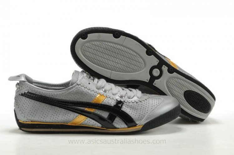 Asics Mini Edition Women Grey Black Yellow Shoes