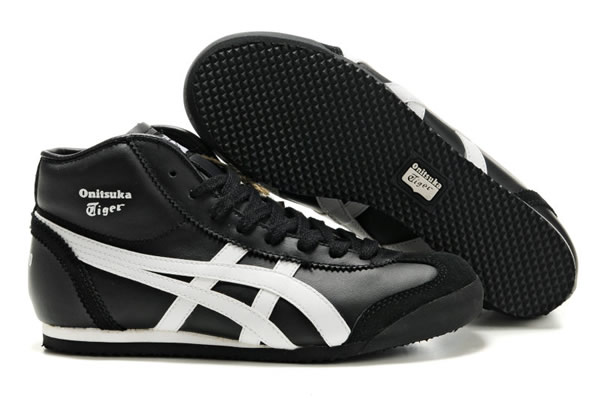 Onitsuka Tiger Mexico 66 Mid Runner Shoes Black White