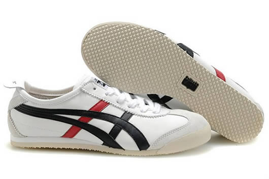 Womens Asics Mexico 66 Shoes Black Red White