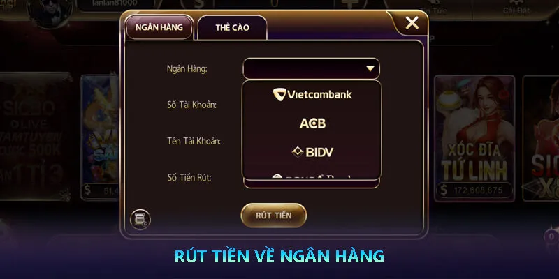 Bật mí cách rút tiền Nhatvip siêu đơn giản 2 Rút tiền Nhatvip về ngân hàng